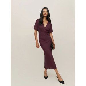 Reformation Plum Midi Dress